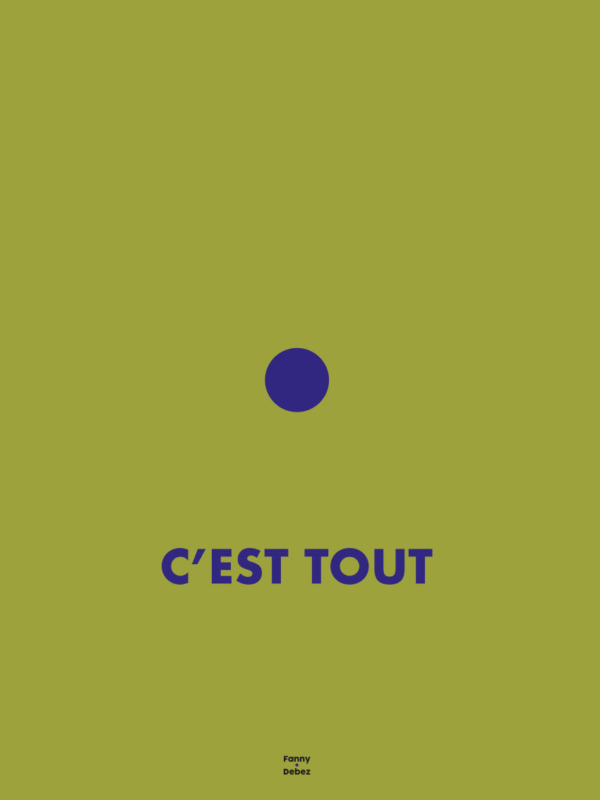 Affiche • c'est tout kaki-bleu