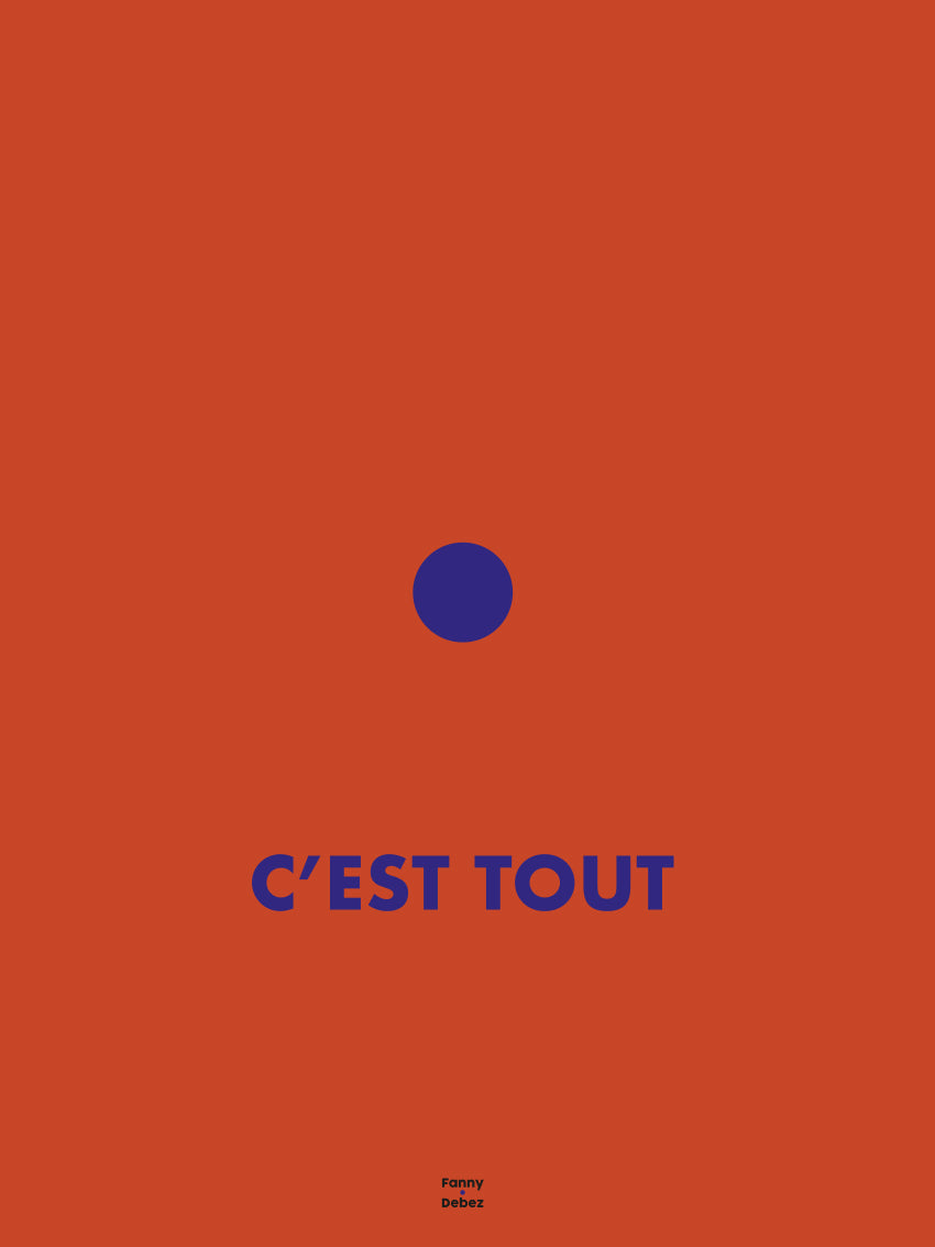 Affiche • c'est tout Terracota-bleu